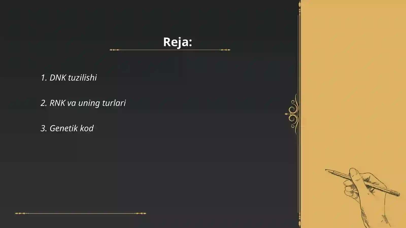 Hayotning molekulyar asoslari 2