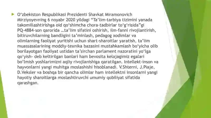 Intellekt va kreativlik nazariyalari 2
