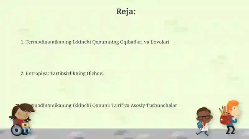 Termodinamikaning 2-qonuni 2
