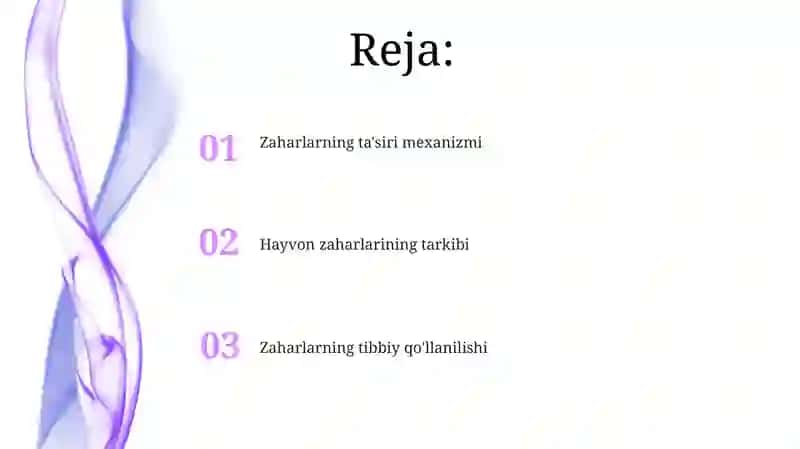 Hayvon zaharlari (zootoksin-lar) 2