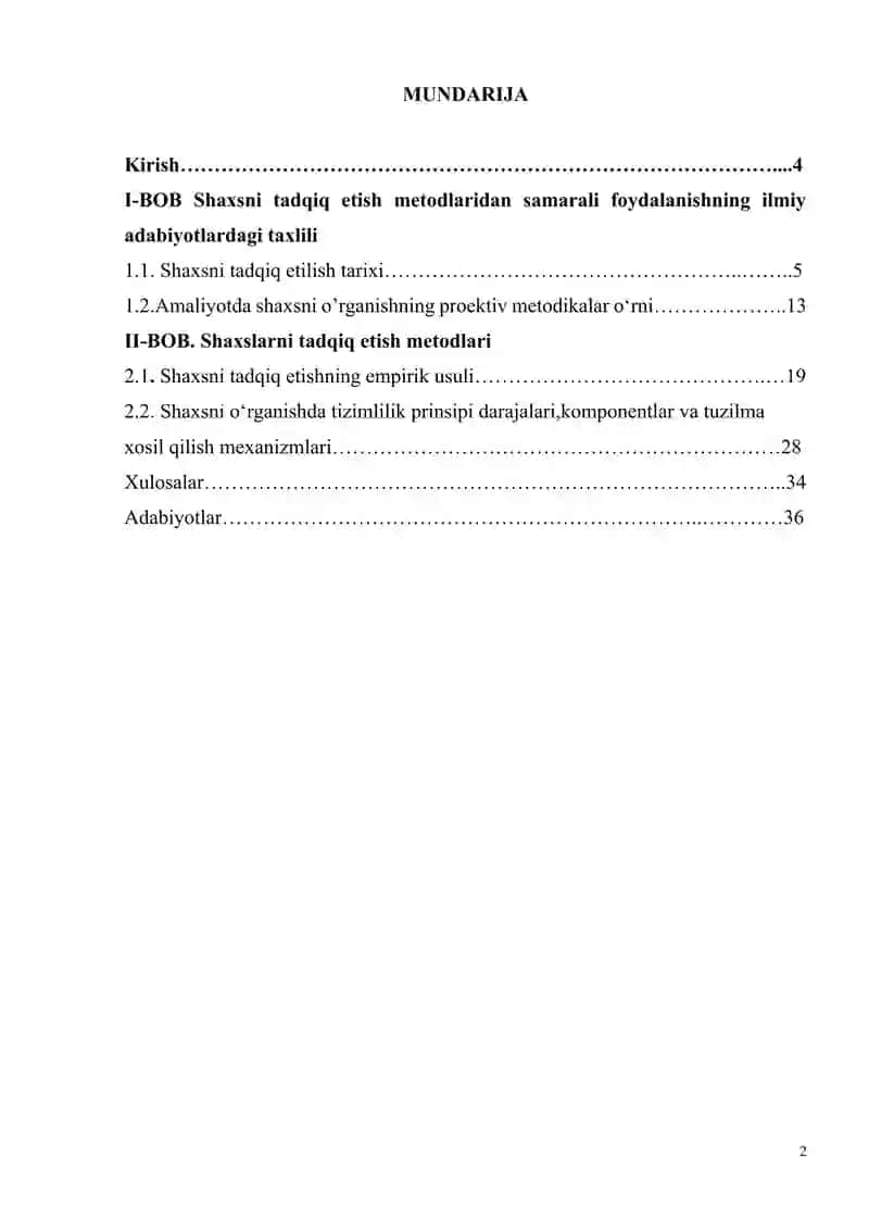 Shaxsni tadqiq etish metodlaridan samarali foydalanish 2