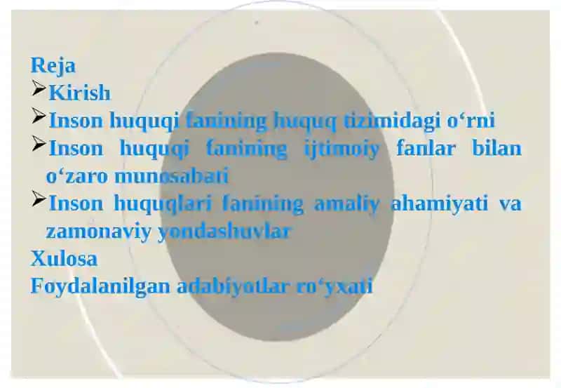 Inson Huquqlari Fanining Huquq Tizimida Tutgan O‘rni va Boshqa Ijtimoiy Fanlar bilan O‘zaro Munosabati 2