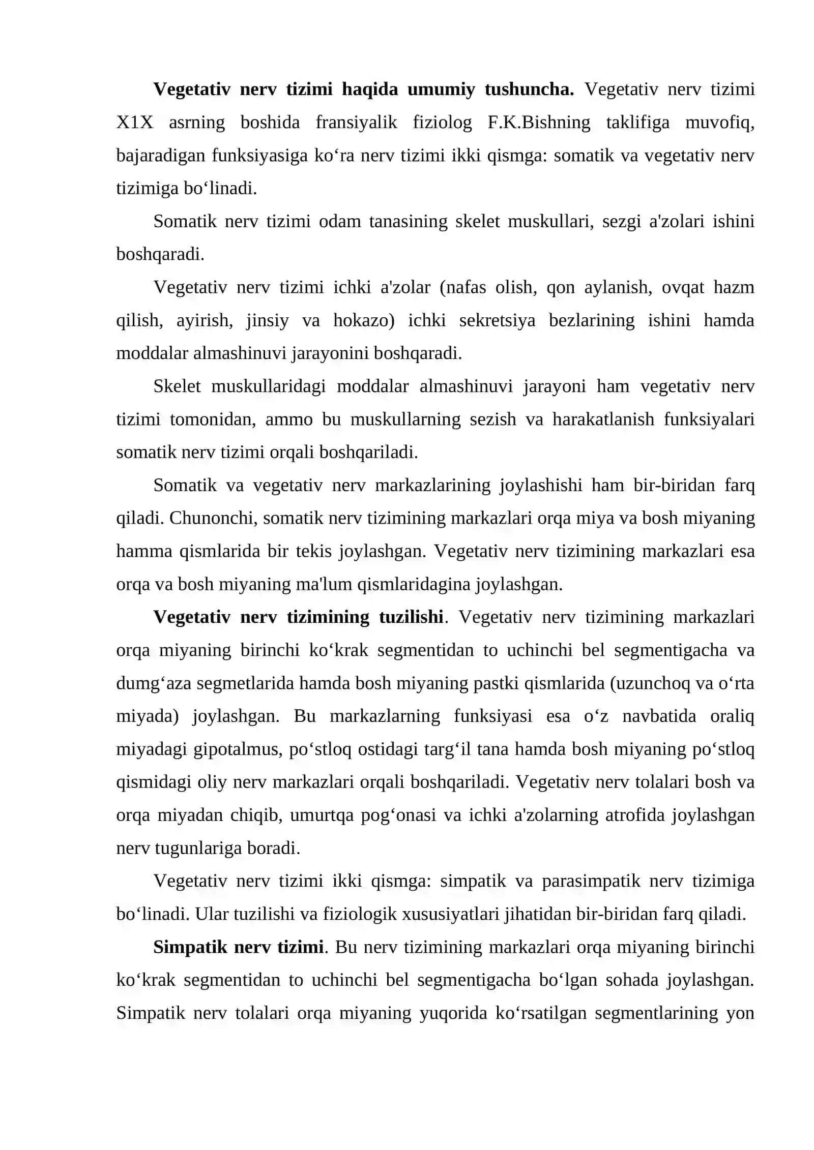 Vegetativ nerv tizimi 2