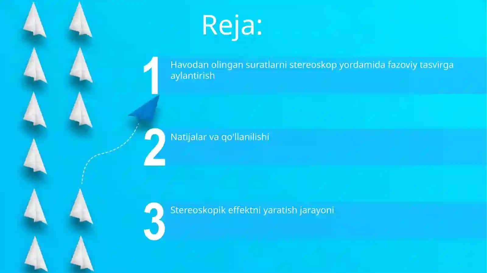 Aerofotosuratni grafik transformatsiyalash Stereoskop bilan stereoeffekt hosil qilish 2