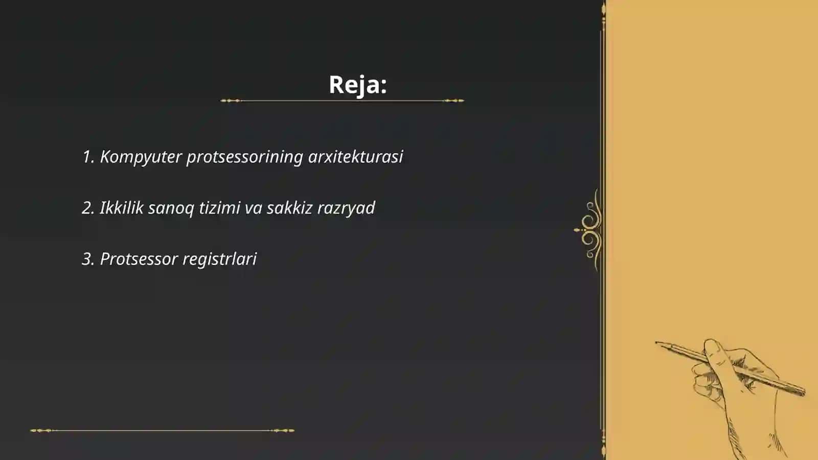 Kompyuter protsessorining arxitekturasi 2