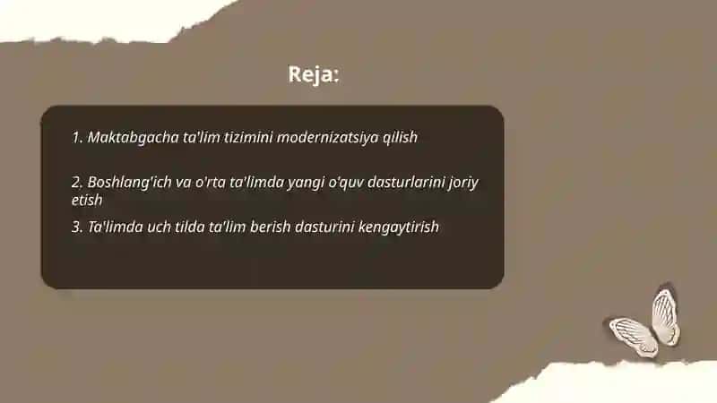 Maktabgacha ta'lim tizimini modernizatsiya qilish 2
