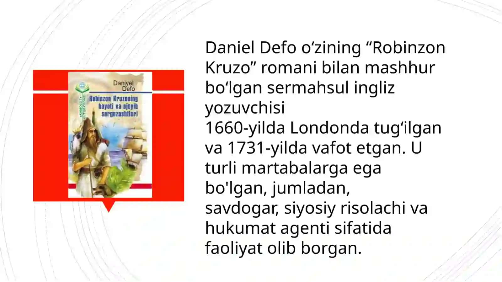 "Robinzon Kruzo" romanida ma'rifat g'oyasi 2