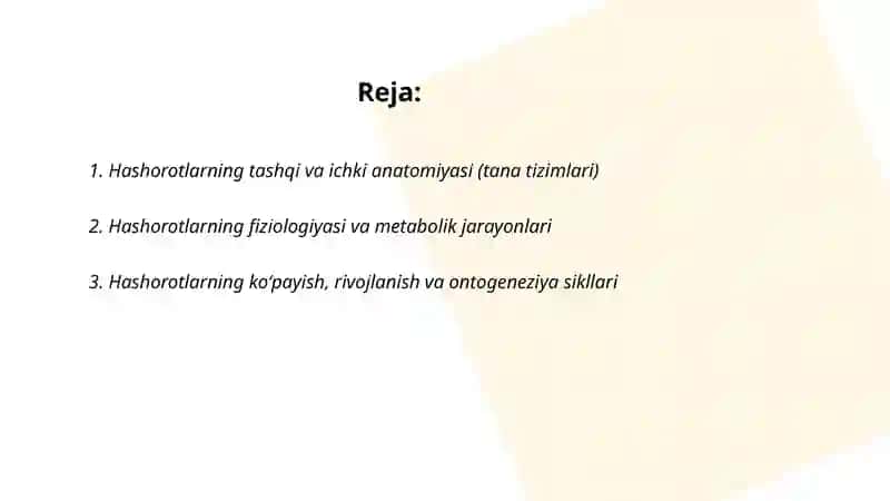 Hashorotlar anatomiyasi, biologiyasi ekologiyasi va sistematikasi 2