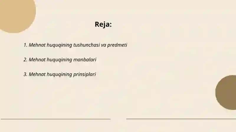 Mehnat huquqining tizmi 2