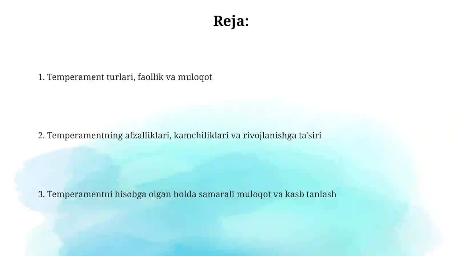 Temperament turlari, faollik va muloqot 2