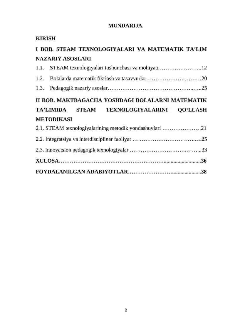 Maktabgacha Yoshdagi Bolalarni Matematik Ta'limida STEAM Texnologiyalaridan Foydalanish 2