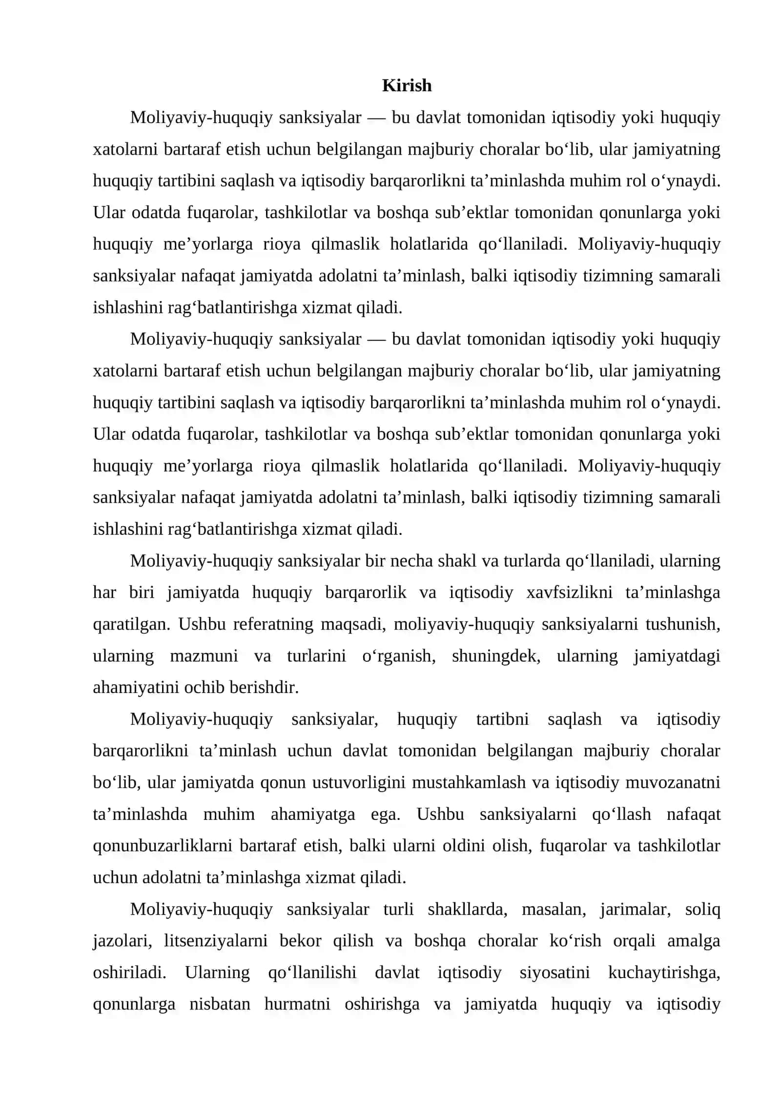 Moliyaviy-huquqiy sanksiyalar: mazmuni va turlari 2