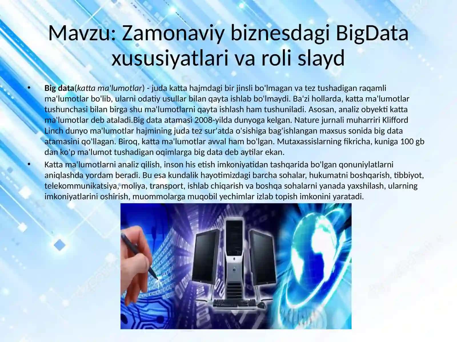 Zamonaviy biznesdagi Big Data xususiyatlari 2