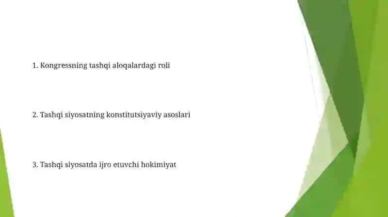 Tashqi siyosatning konstitutsiyaviy asoslari 2