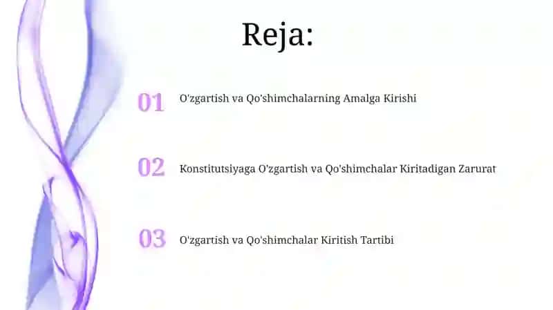 Konstitutsiyaga O'zgartish va Qo'shimchalar Kiritish Tartibi 2