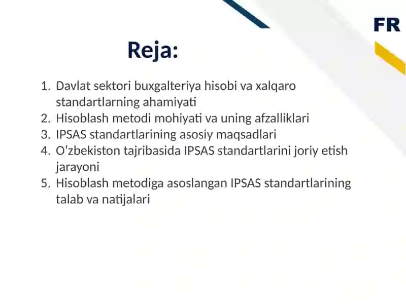 Hisoblash metodi bo‘yicha davlat sektori uchun buxgalteriya hisobi xalqaro standartlarining maqsadlari va talablari 2