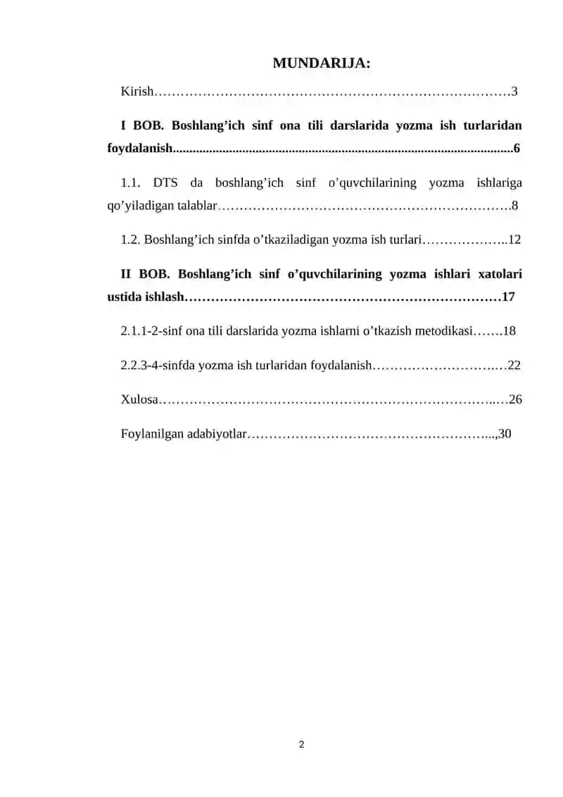 Boshlang’ich sinf o’quvchilarining yozma ishlarda yo’l qo’yadigan xatolar ustida ishlash 2