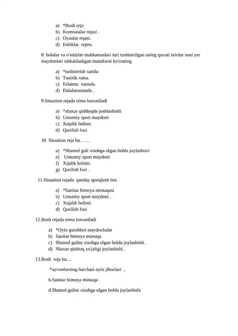 № 5 MSHBM proektine sanitary gigienik baha beriw. MSHBM lerini kompleksli tekseriwge tayarliq 2