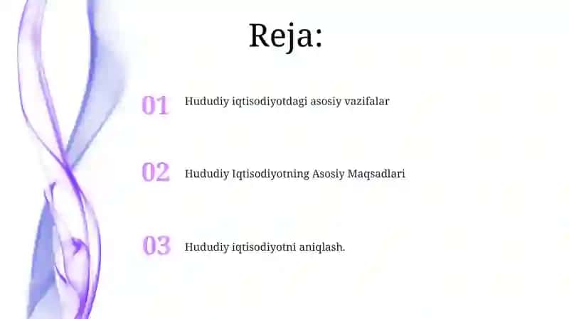 Mintaqaviy iqtisodiyot fanining predmeti maqsadi va vazifalari 2