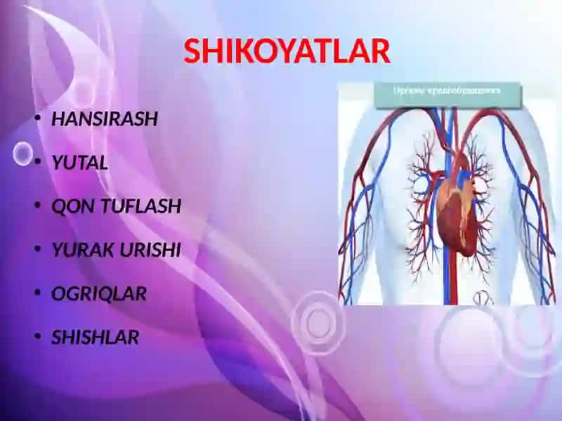 Yurak qon-tomir kasalligi bilan ogʻrigan bemorlarni tekshirish usullari 2