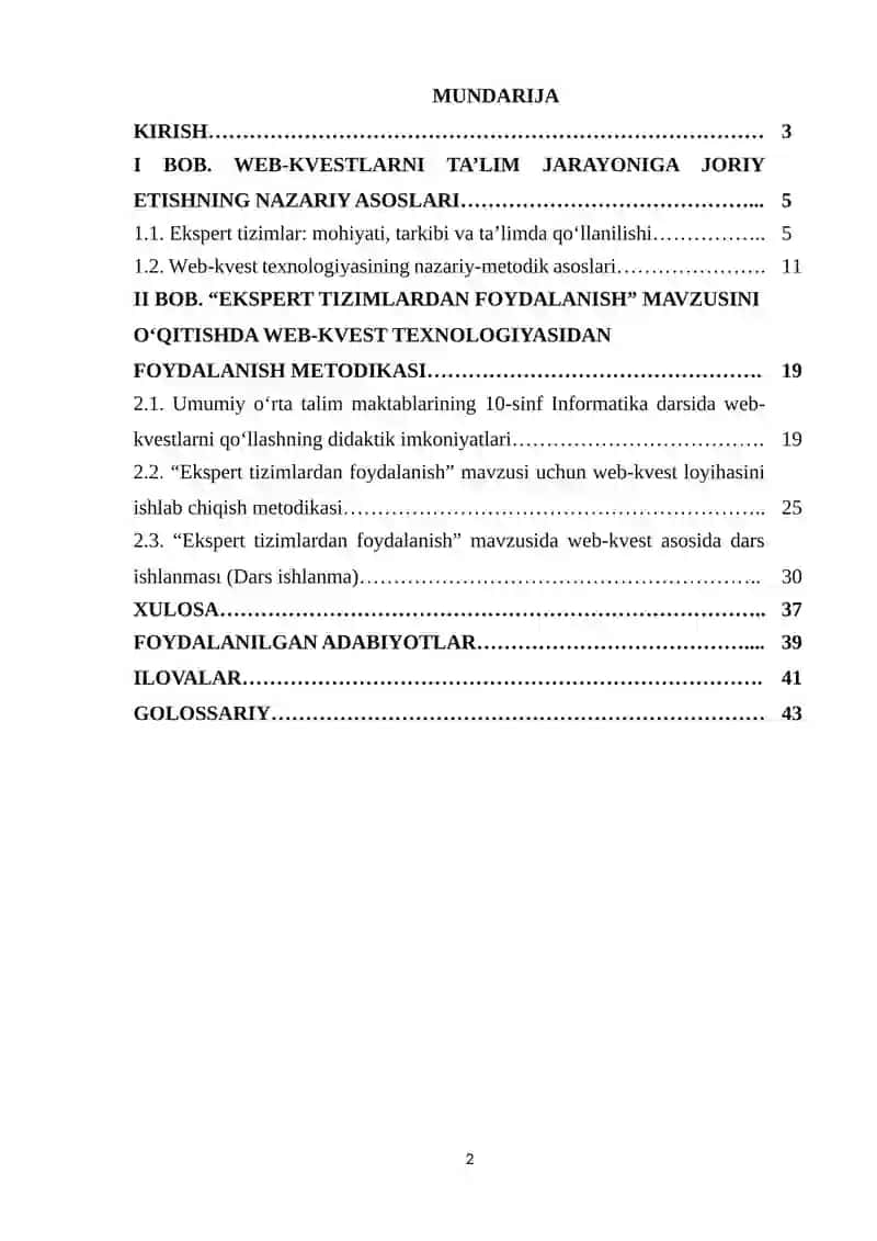 Ekspert tizimlardan foydalanish 2