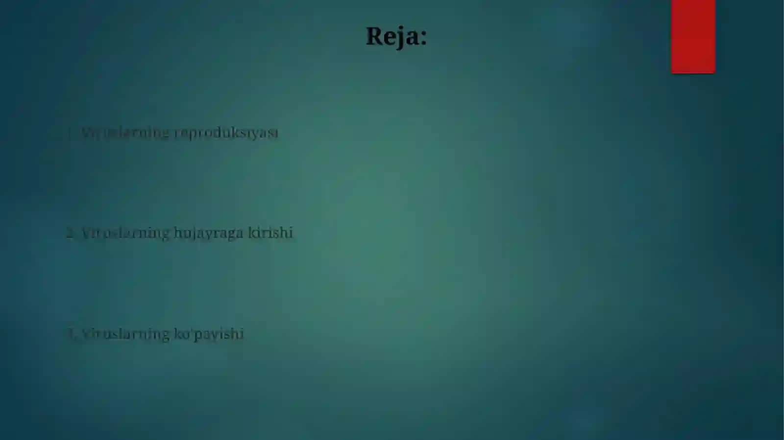 Virusalogiya hujayraga kirishi ko'payishi reproduksiyasi 2
