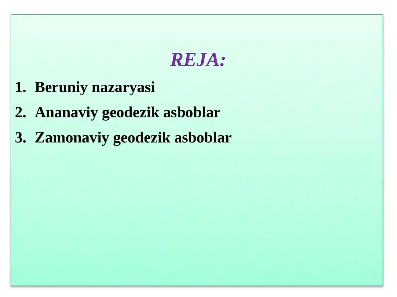 Geodezik ishlar 2