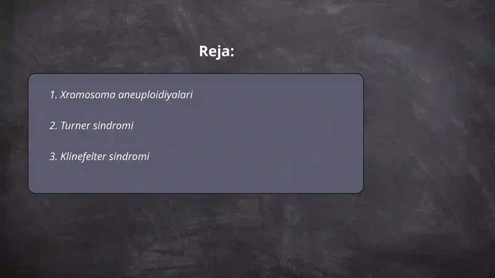 Xromosoma kasalliklari 2