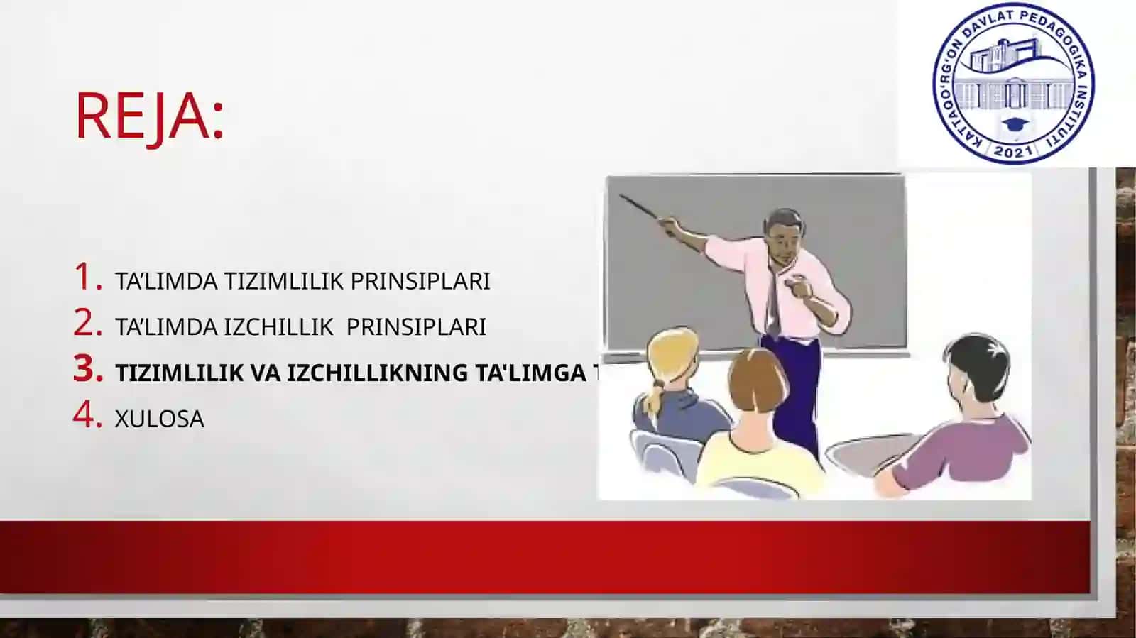 Ta’limning tizimlilik va izchillik prinsplarini amalga oshirishqoidalari 2
