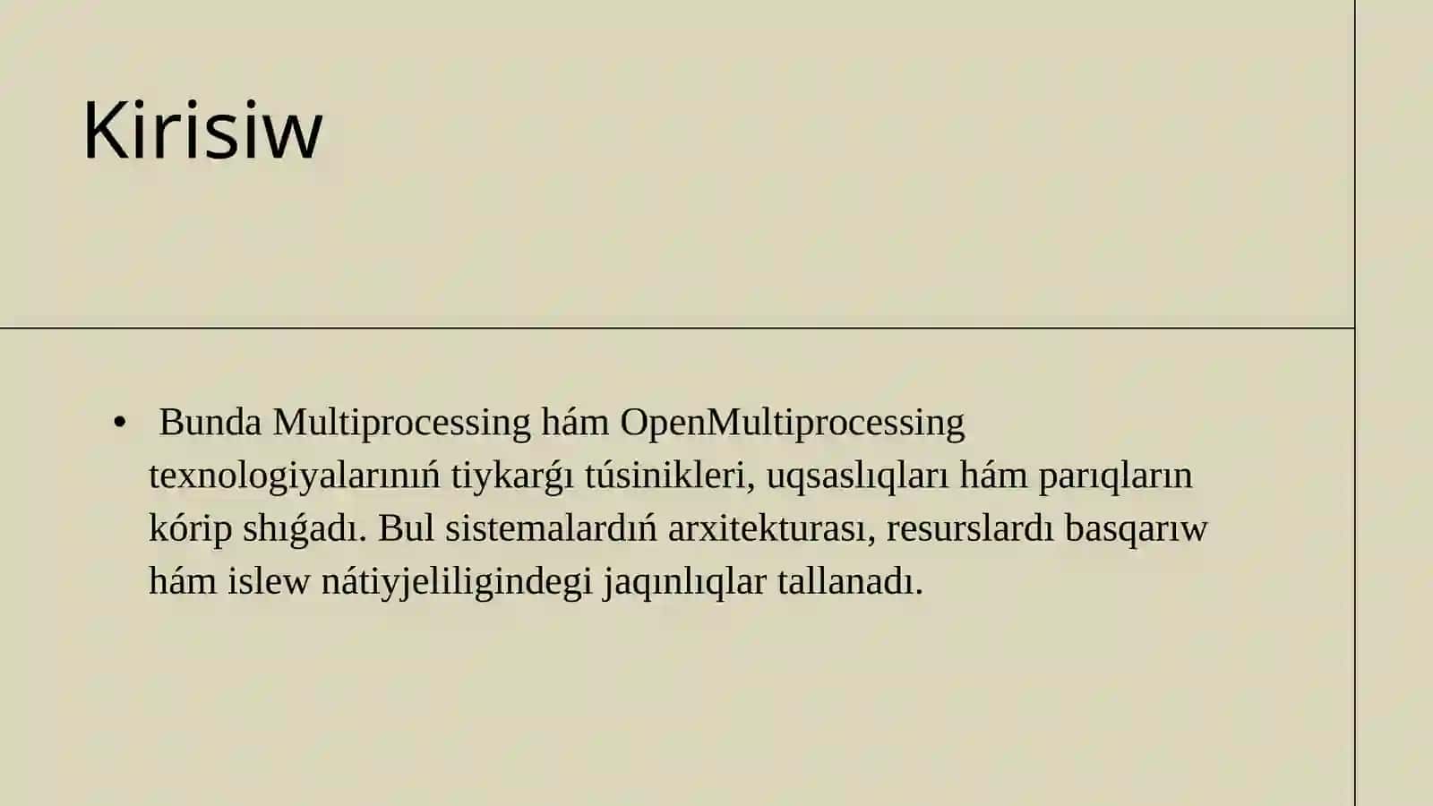 MP ham OpenMP arasindagi jaqinliq 2