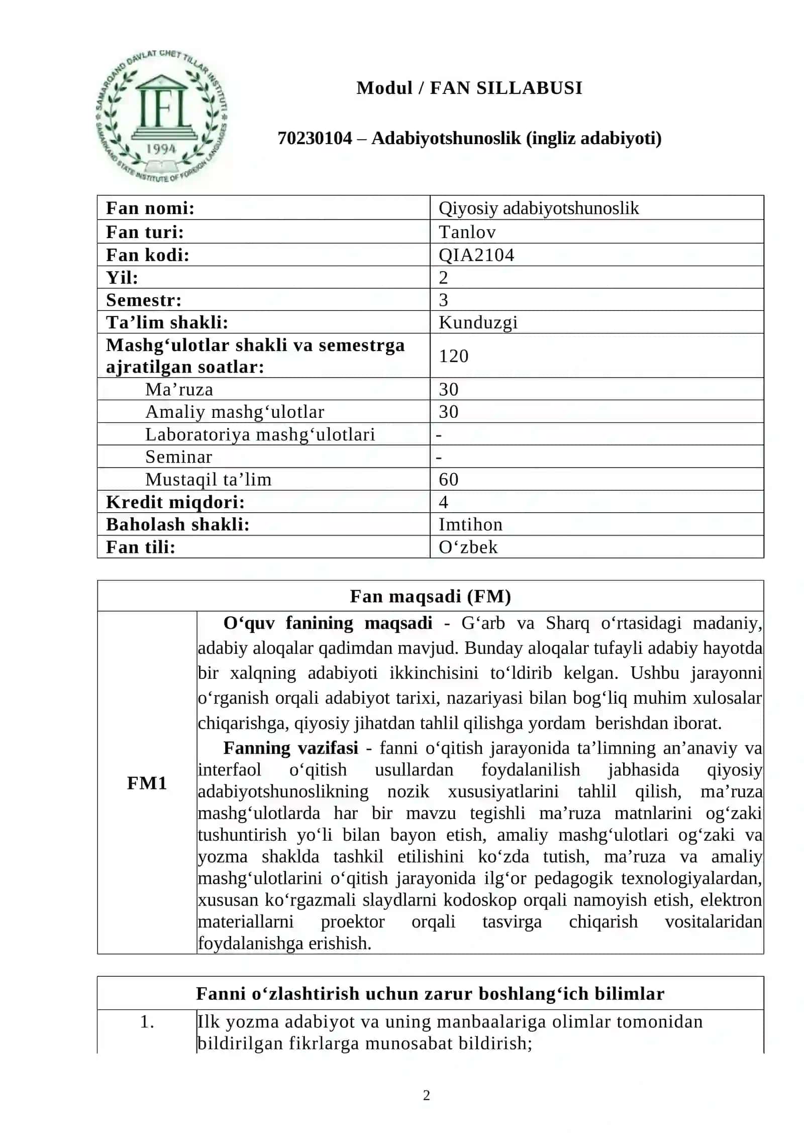 Qiyosiy adabiyotshunoslik 2