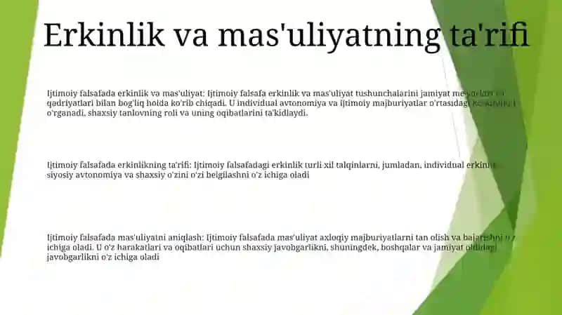Ijtimoiy Falsafada Erkinlik Va MasʼUliyat Masalasi 2