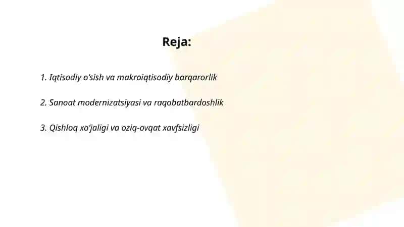 2022-2026yillarga moʻljallangan yangi Oʻzbekiston taraqqiyoti strategiyasi 2