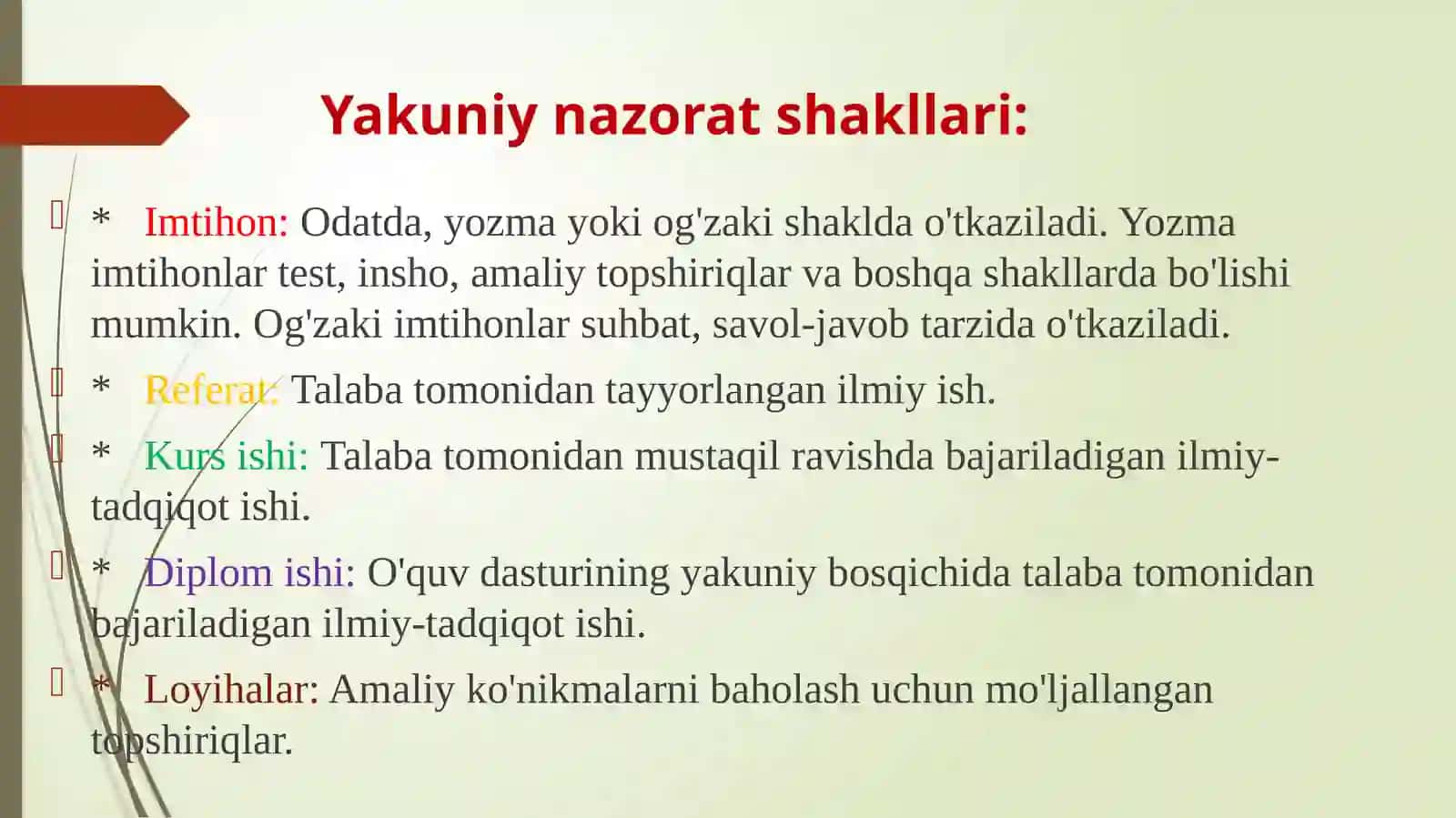Talabalar bilimini baholashning nazariy asoslari 2