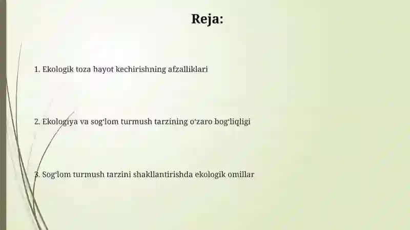 Sog'lom ovqatlanish va ekologik toza mahsulotlar 2