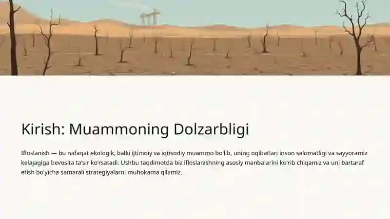 Ifloslanish Manbalari va Ularni Bartaraf Etish Strategiyalari 2