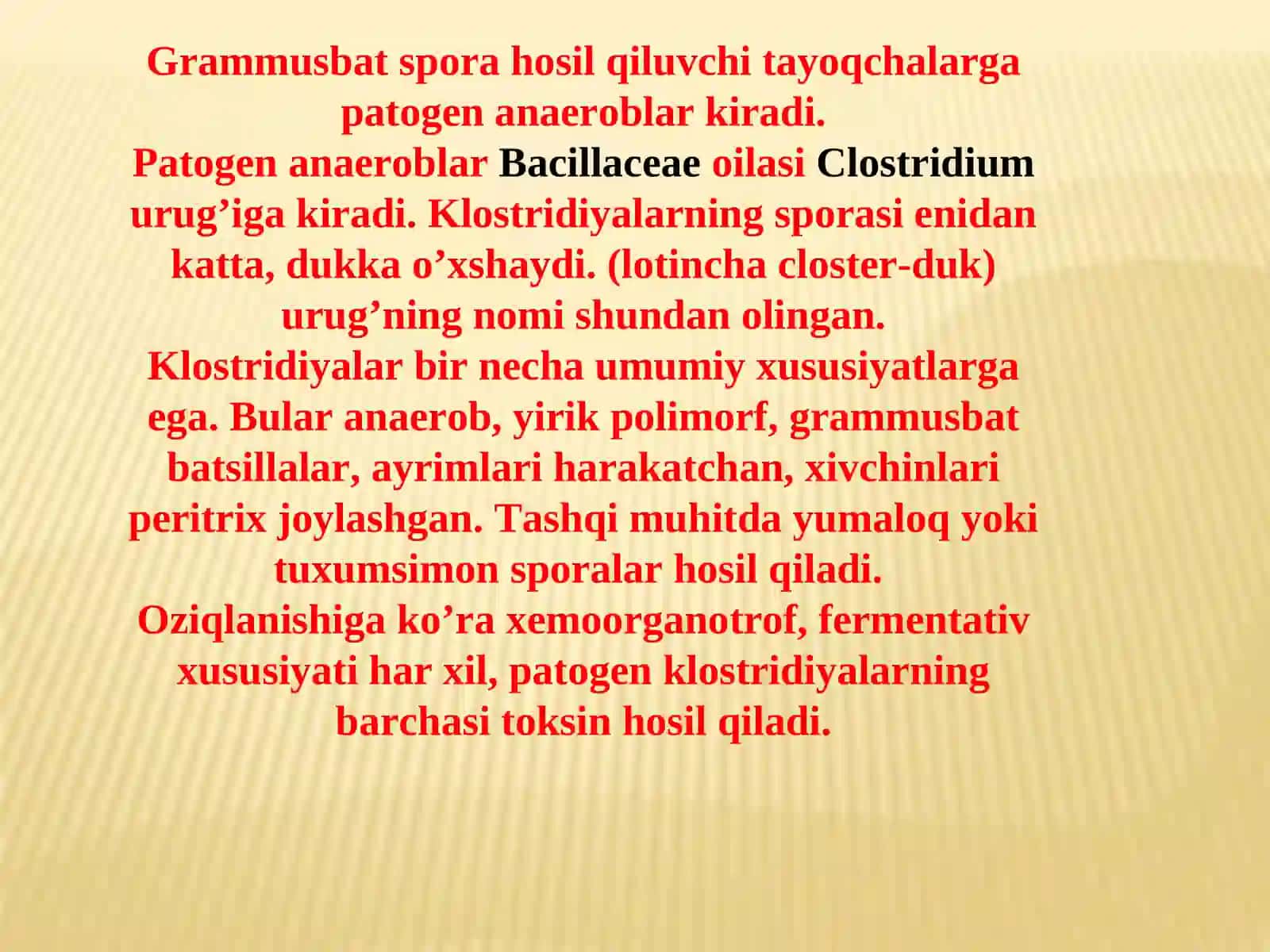 patogen anaeroblar. Qoqshol, gazli gangrena qoʻzgʻatuvchilar va ularning biologik xususiyatlari 2