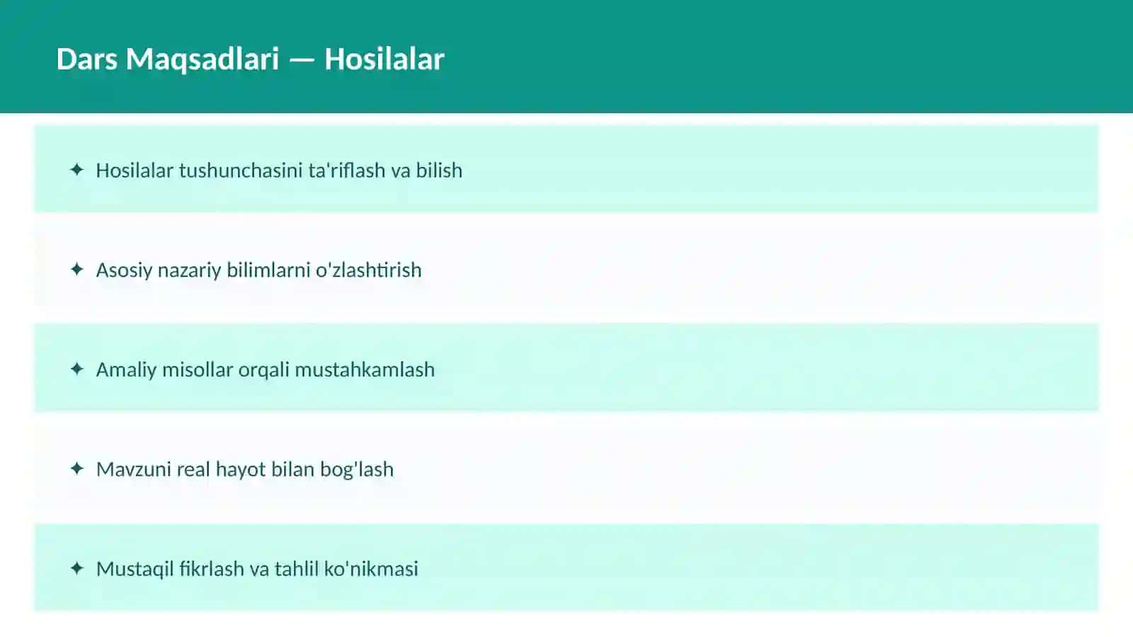 Matematika Dars Ishlanmalari 2