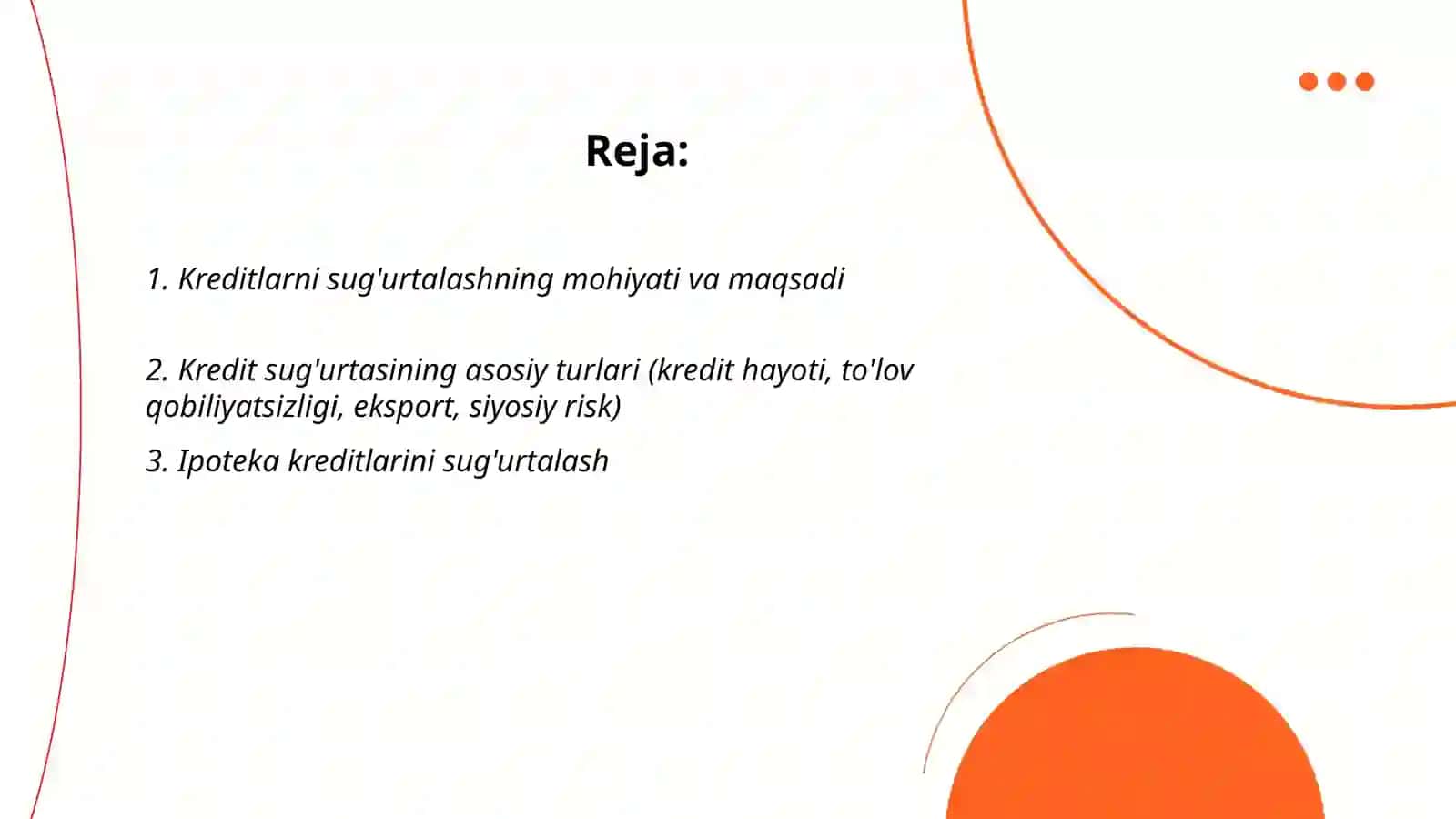 Kreditlarni sug'urtalsh 2