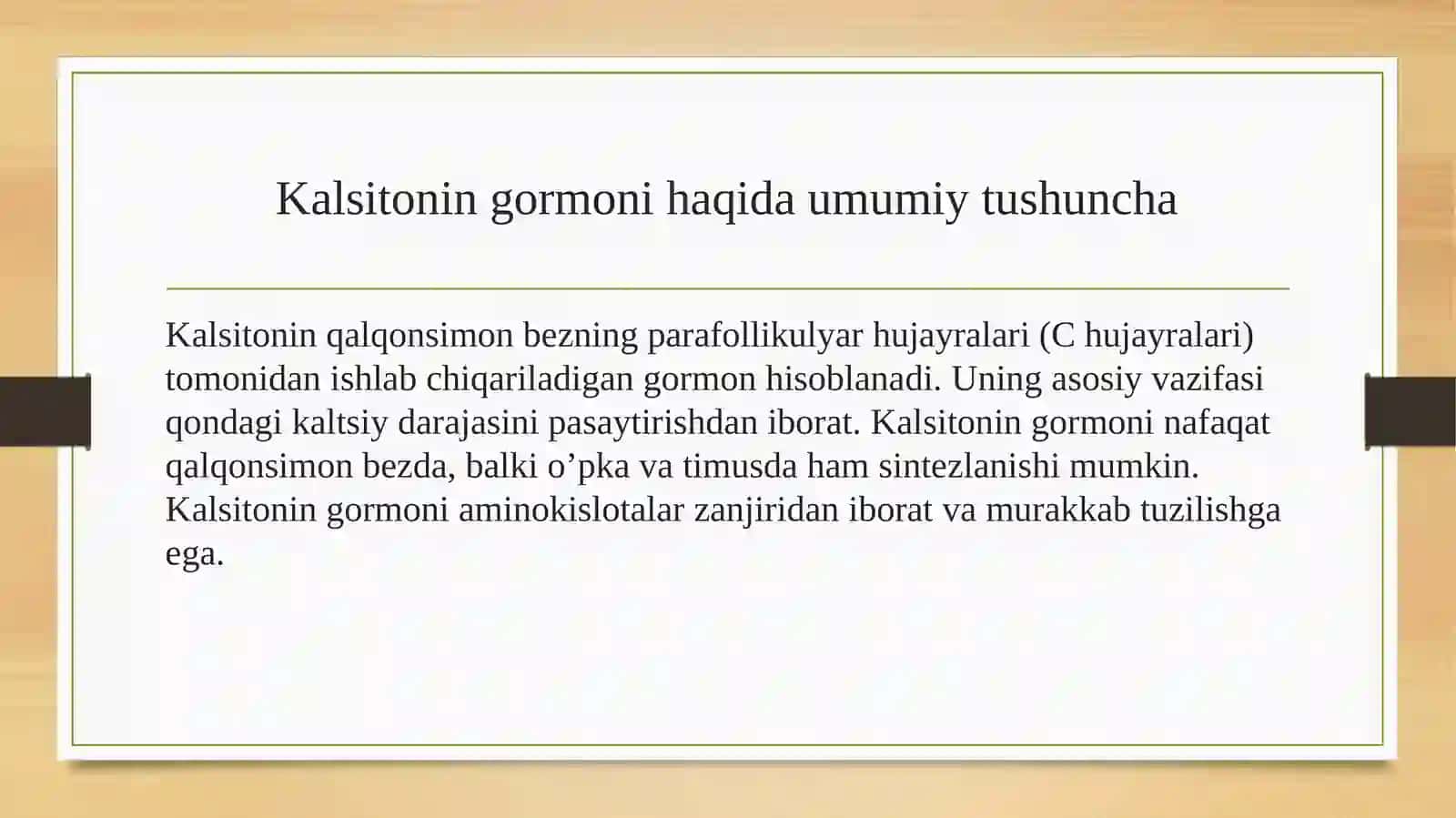 Kalsitonin sintezi, ta’sir mexanizmi va kasalliklari 2