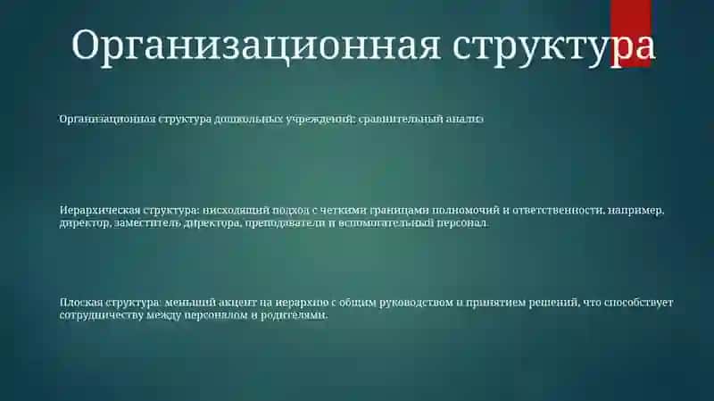 Организационная Структура Различных Типов Дошкольных Образовательных Организаций 2