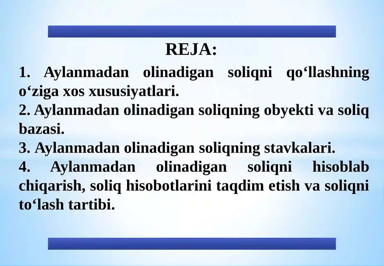 Aylanmadan olinadigan soliq 2