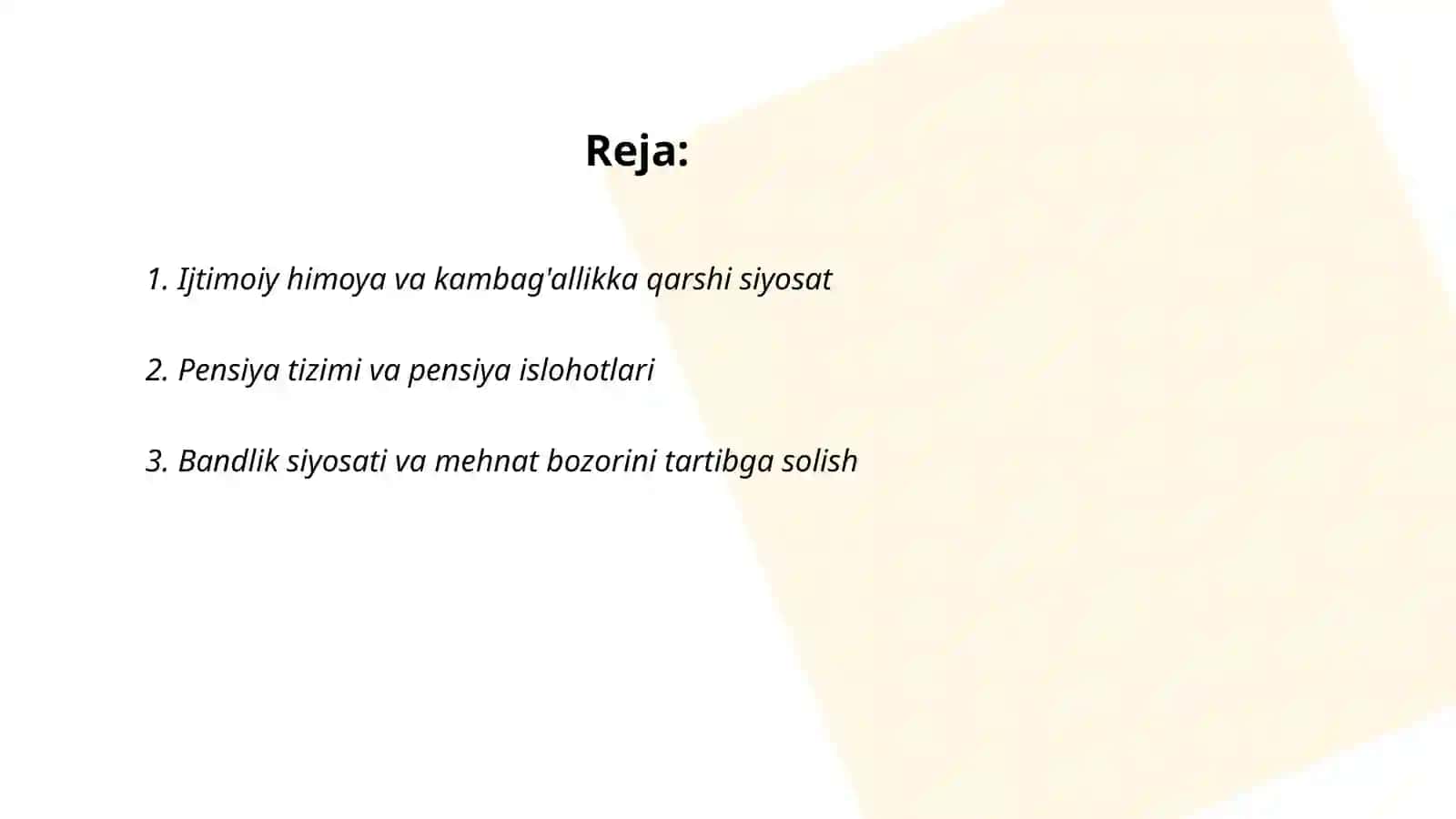 Ijtimoiy siyosat 2