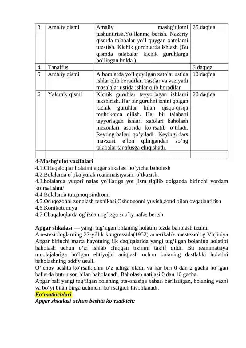 TIBBIY KLINIK FANLAR KAFEDRASI TARQATMA MATERIAL 2