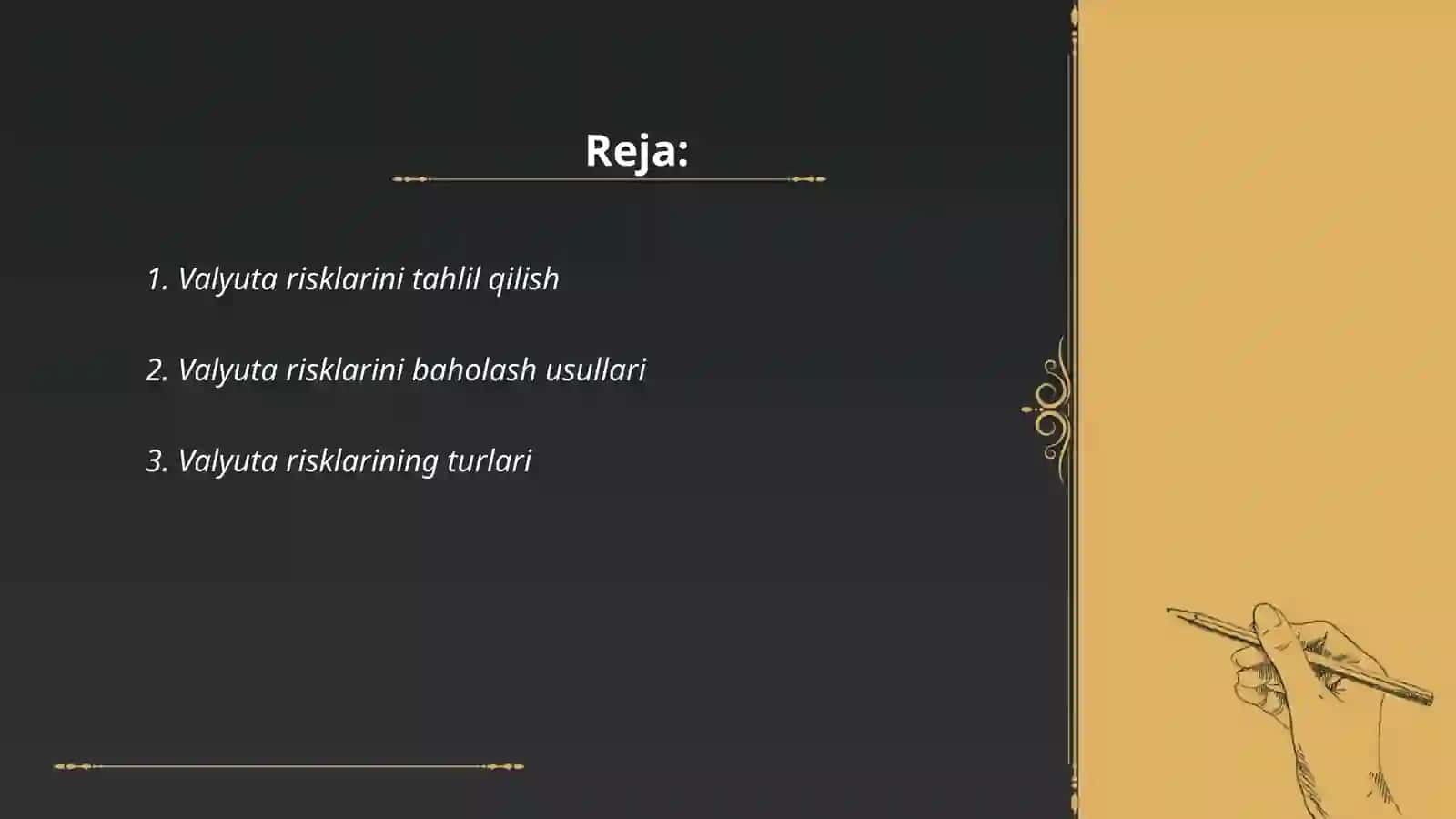 Valyuta risklarini boshqarish 2