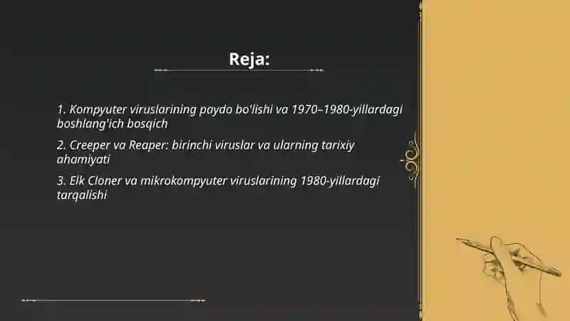Kompyuter viruslari tarixi va evolyutsiyasi 2