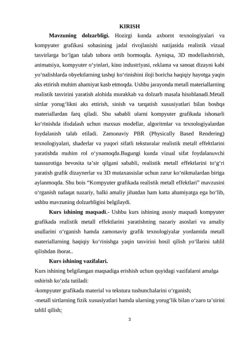 REALISTIK METALL EFFEKTLLARINI AMALIY YARATISH USULLARI 2