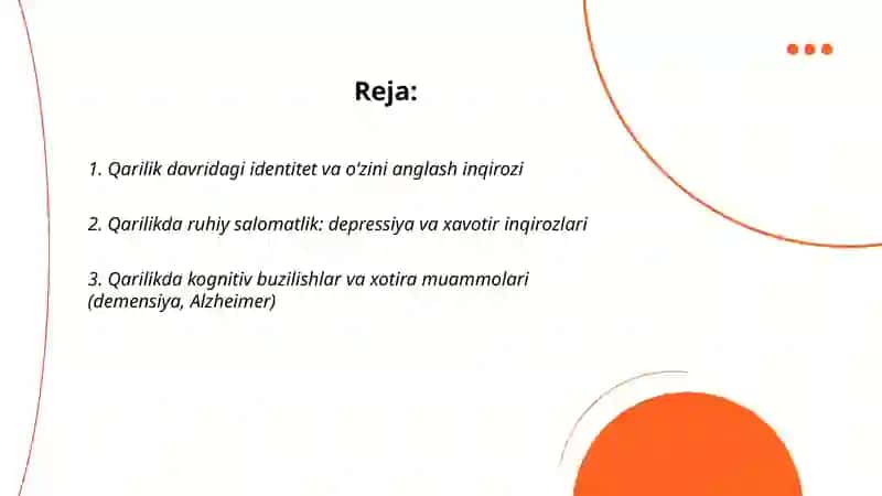 Qarilik davri yosh inqirozlari haqida malumot 2