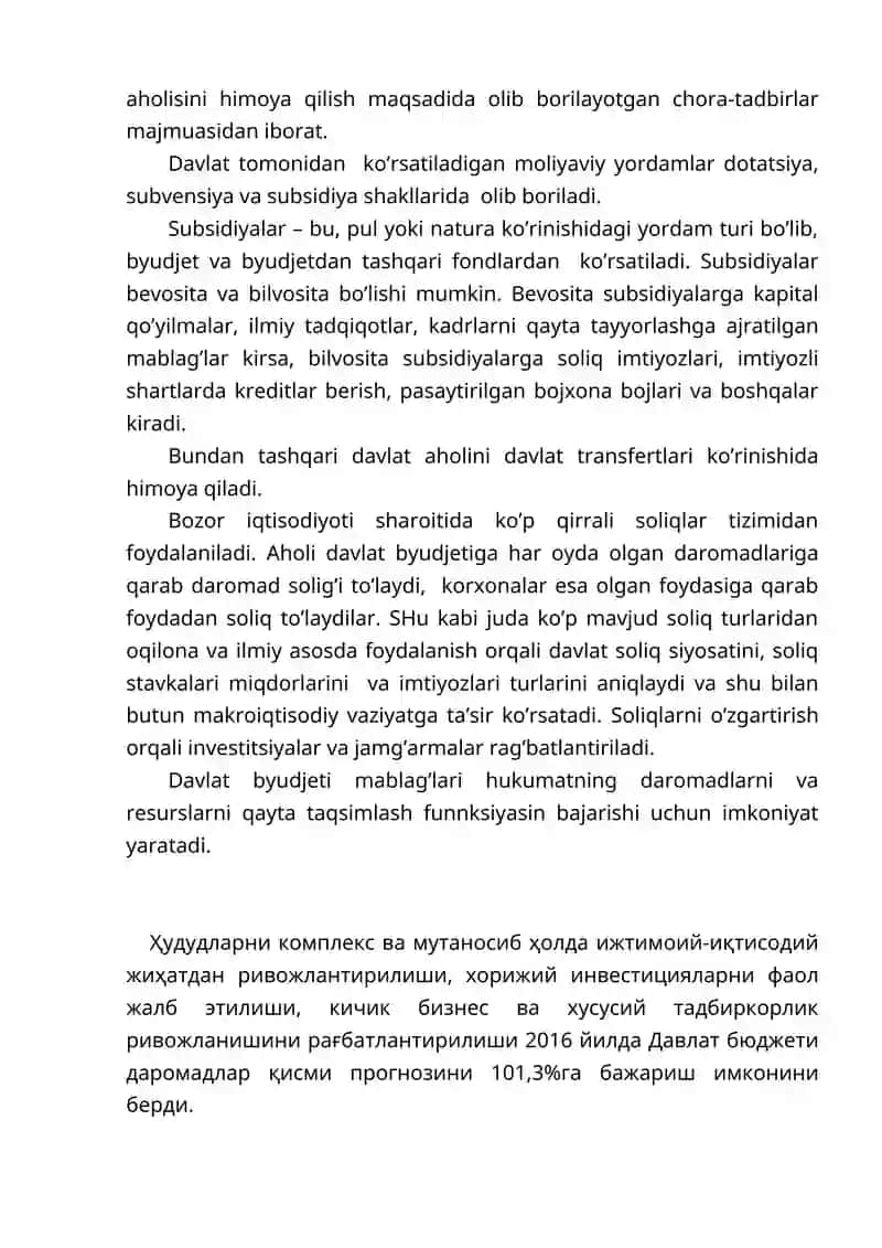 Davlat byudjeti, soliqlar va davlat qarzi 2