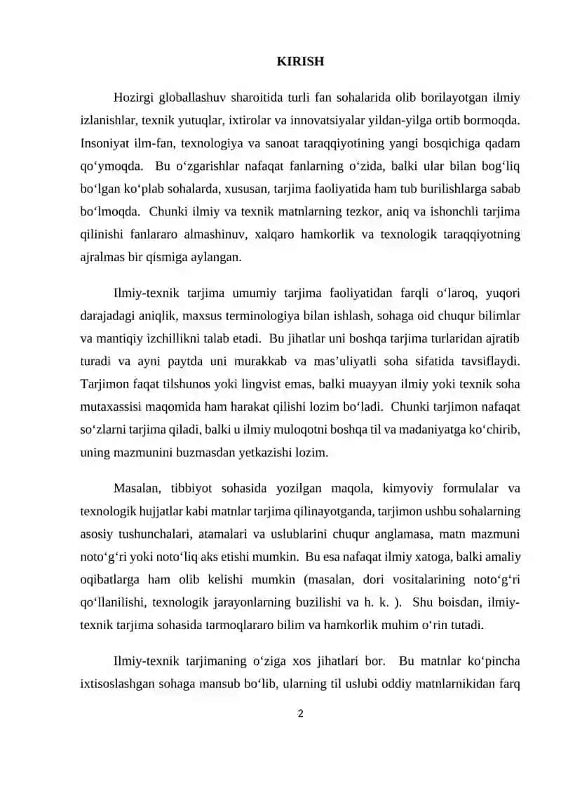 ILMIY-TEXNIK TARJIMANING TARMOQLARARO JIHATLARI 2